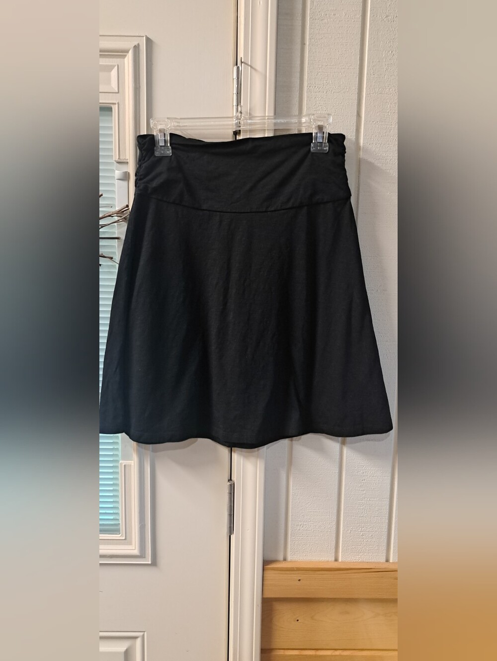 TOAD & CO. Chaka Skirt Black Organic Cotton Blend A-Line Sz Small